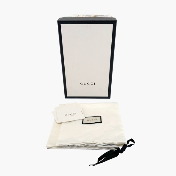 Gucci Sylvie Black Leather Chain Web Stripe Block Heel Pumps Shoes Size 37 US 7 - Picture 2 of 15